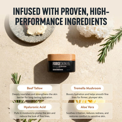 Forge Skin Beef Tallow Balm Moisturizer for Men Skin Care